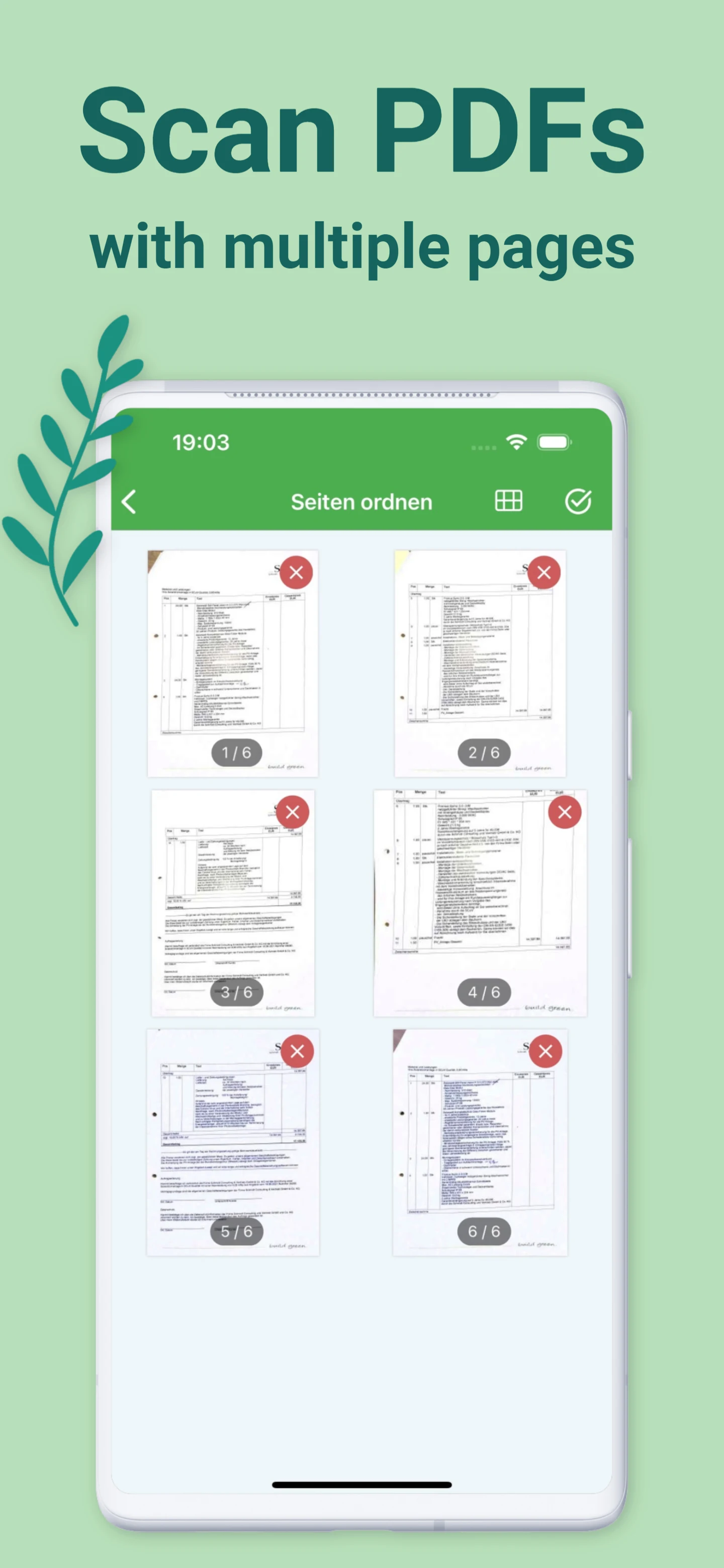 Docutain: PDF scanner app, OCR screenshot